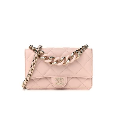 Wholesale Luxury Chanel Lambskin Plexi Quilted Wallet On Chain Woc Ap2377