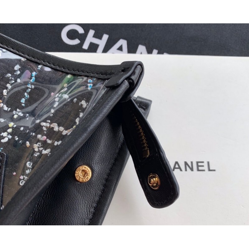 Wholesale Luxury Chanel Large Tweed Pvc Logo Pouches Ap0360 - Image 6