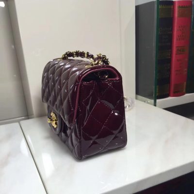 Alternative view of Wholesale Luxury Chanel Pantent Leather 17Cm Classic Flap Bag 1115