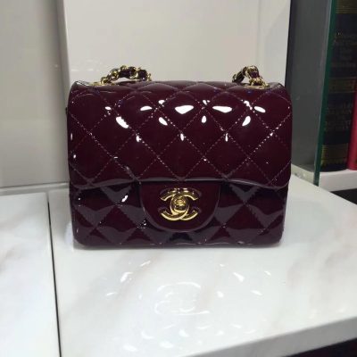 Wholesale Luxury Chanel Pantent Leather 17Cm Classic Flap Bag 1115