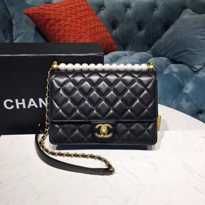 Wholesale Luxury Chanel Pearl Chain Flap Bag As0585 - Image 2