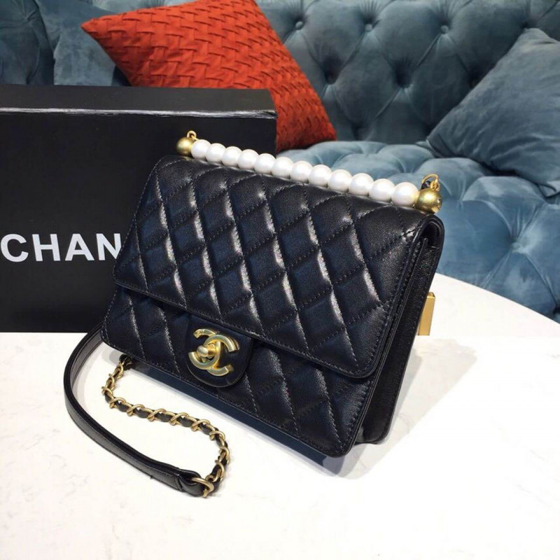 Wholesale Luxury Chanel Pearl Chain Flap Bag As0585 - Image 4