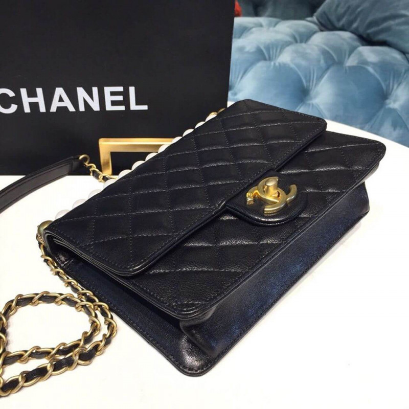 Wholesale Luxury Chanel Pearl Chain Flap Bag As0585 - Image 5