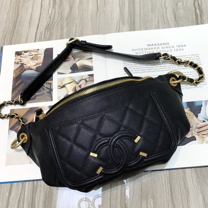 Wholesale Luxury Chanel Quilted Caviar Clafskin Waist Bag S0929 - Image 5