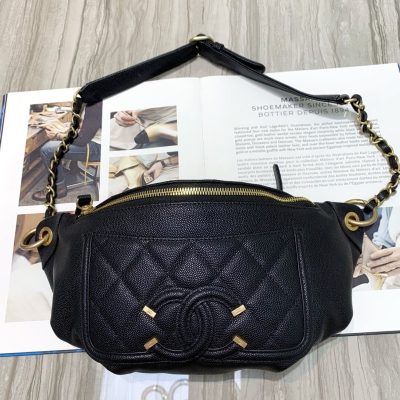 Wholesale Luxury Chanel Quilted Caviar Clafskin Waist Bag S0929
