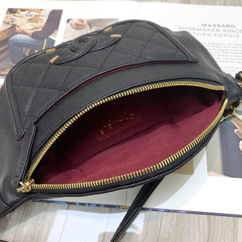Wholesale Luxury Chanel Quilted Caviar Clafskin Waist Bag S0929 - Image 9