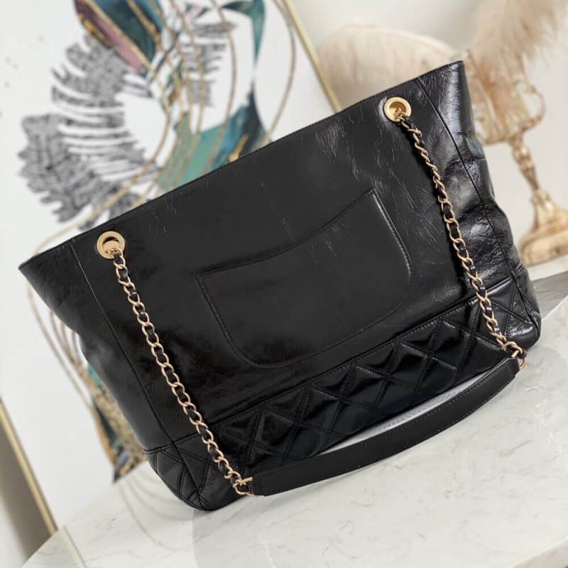 Wholesale Luxury Chanel Quilted Waxy Calfskin Shopping Bag 8345 - Image 2