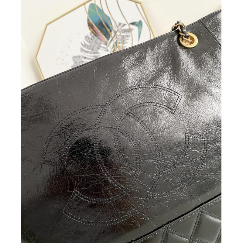 Wholesale Luxury Chanel Quilted Waxy Calfskin Shopping Bag 8345 - Image 5
