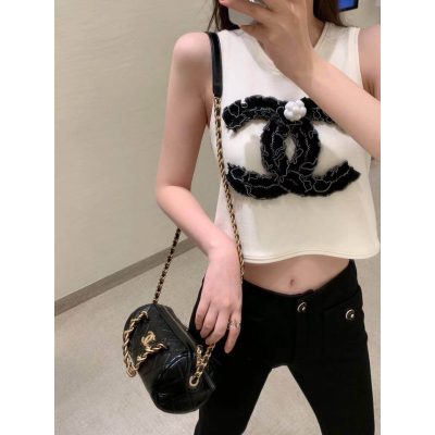 Alternative view of Wholesale Luxury Chanel Shiny Lambskin Small Bowling Bag As1899