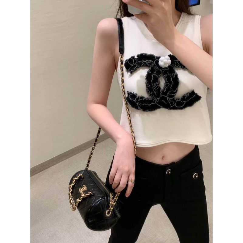 Wholesale Luxury Chanel Shiny Lambskin Small Bowling Bag As1899 - Image 2
