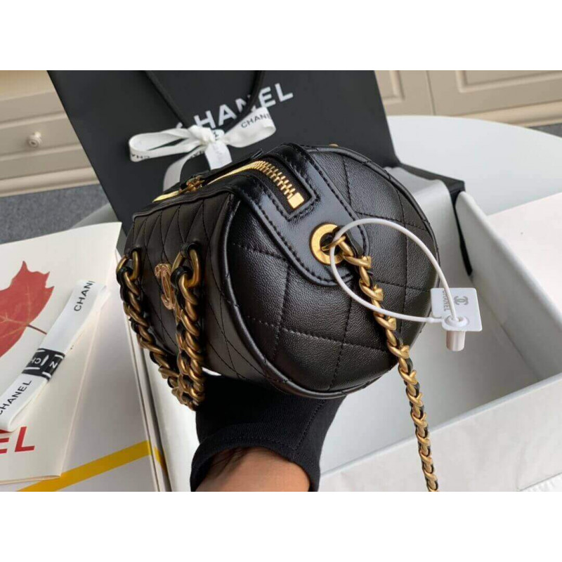 Wholesale Luxury Chanel Shiny Lambskin Small Bowling Bag As1899 - Image 11