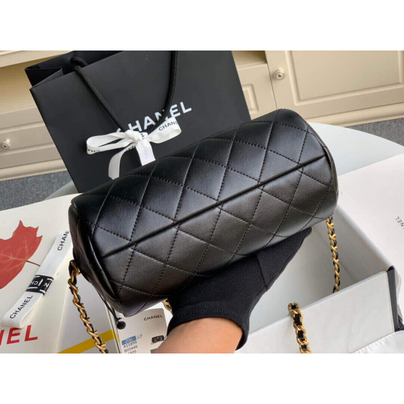 Wholesale Luxury Chanel Shiny Lambskin Small Bowling Bag As1899 - Image 12