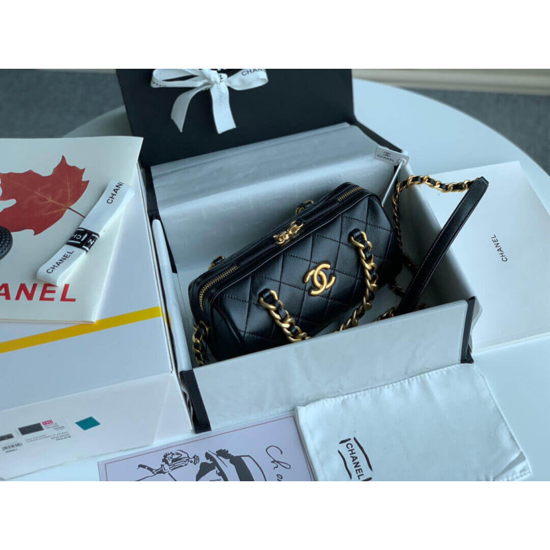 Wholesale Luxury Chanel Shiny Lambskin Small Bowling Bag As1899 - Image 8