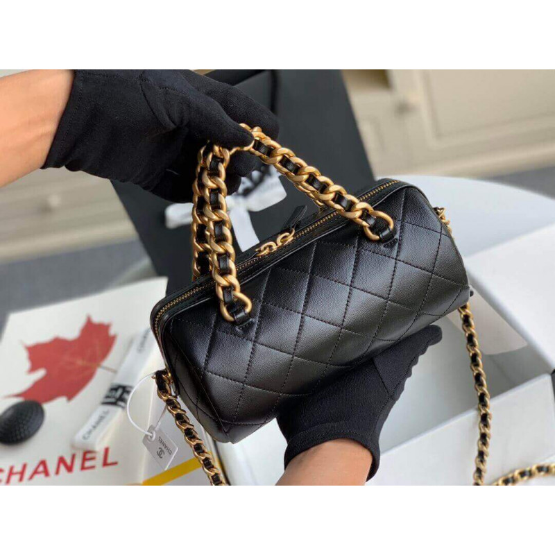 Wholesale Luxury Chanel Shiny Lambskin Small Bowling Bag As1899 - Image 10