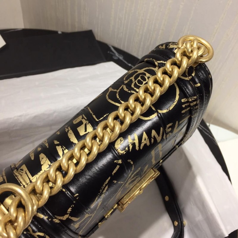 Wholesale Luxury Chanel Small Boy Chanel Handbag A67085 Gold - Image 6
