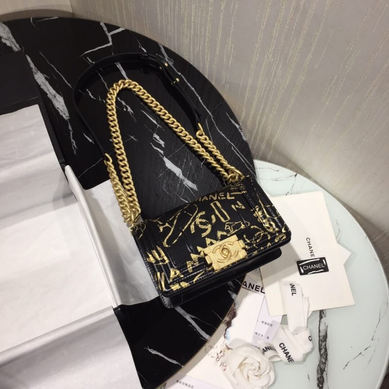 Wholesale Luxury Chanel Small Boy Chanel Handbag A67085 Gold - Image 9