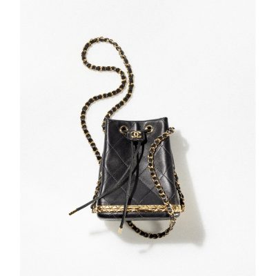 Wholesale Luxury Chanel Small Bucket With Chain In Lambskin Ap2750