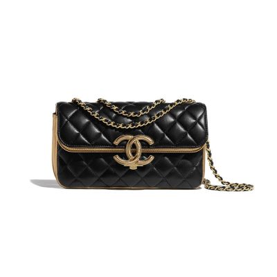 Wholesale Luxury Chanel Small Flap Bag A57275 Black/Gold