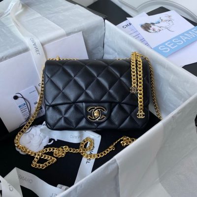 Wholesale Luxury Chanel Small Flap Bag In Lambskin With Enamel Cc As3114