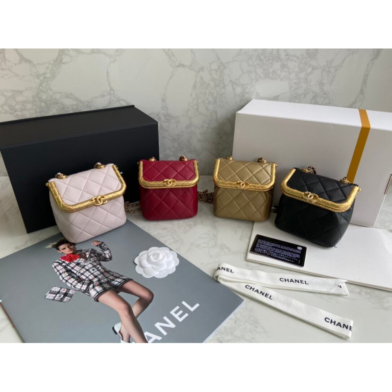 Wholesale Luxury Chanel Small Lambskin Kiss-Lock Bag As1885 - Image 11