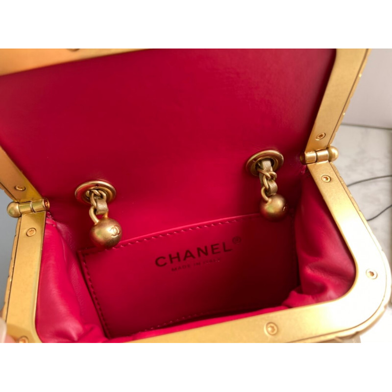 Wholesale Luxury Chanel Small Lambskin Kiss-Lock Bag As1885 - Image 7