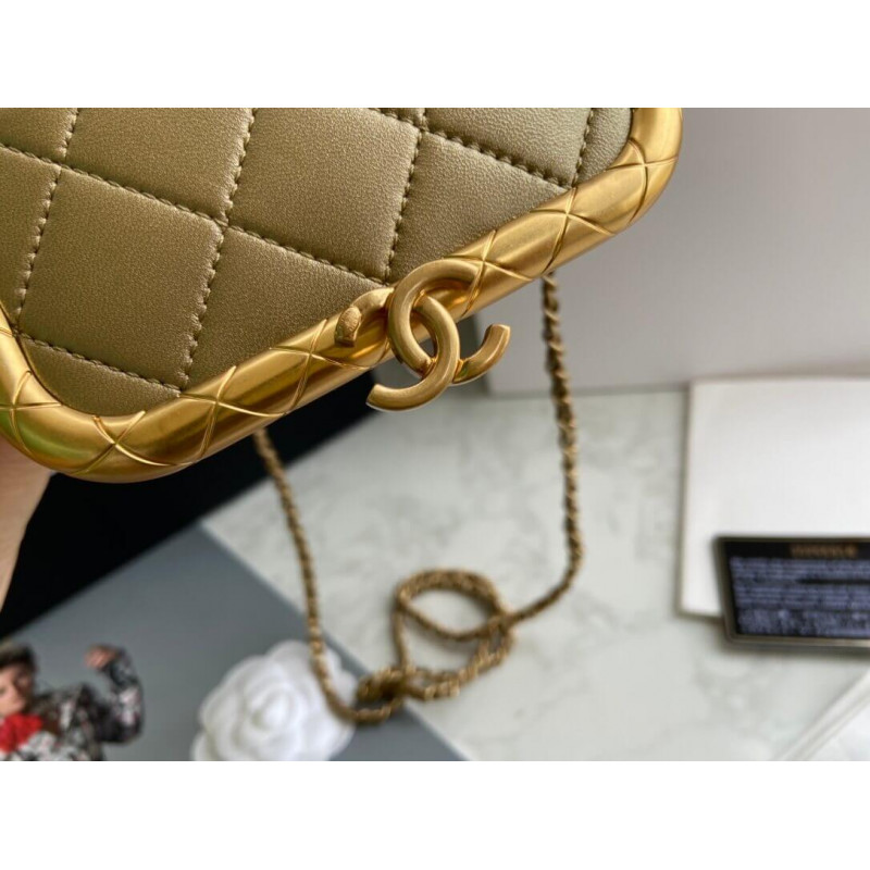 Wholesale Luxury Chanel Small Lambskin Kiss-Lock Bag As1885 - Image 9