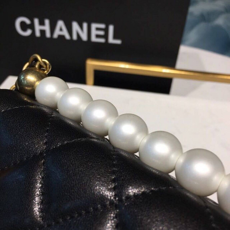 Wholesale Luxury Chanel Small Pearl Chain Flap Bag As0584 - Image 11