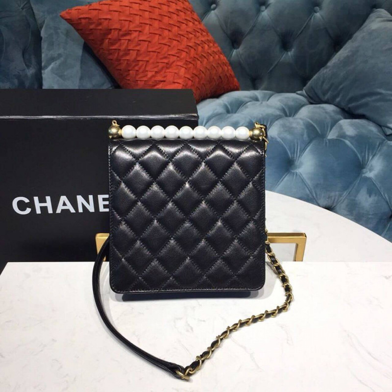 Wholesale Luxury Chanel Small Pearl Chain Flap Bag As0584 - Image 3