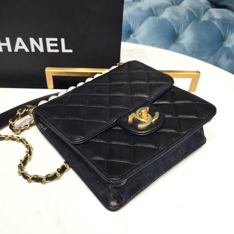 Wholesale Luxury Chanel Small Pearl Chain Flap Bag As0584 - Image 5
