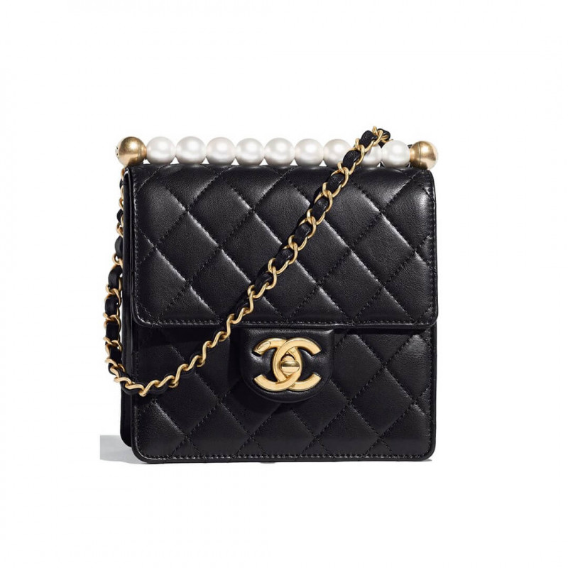 Wholesale Luxury Chanel Small Pearl Chain Flap Bag As0584