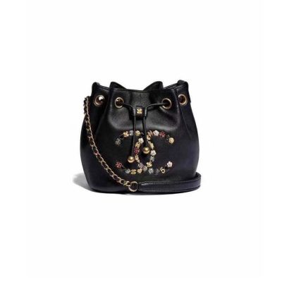 Wholesale Luxury Chanel Studded Cc Detail Drawstring Bucket Bag As1883