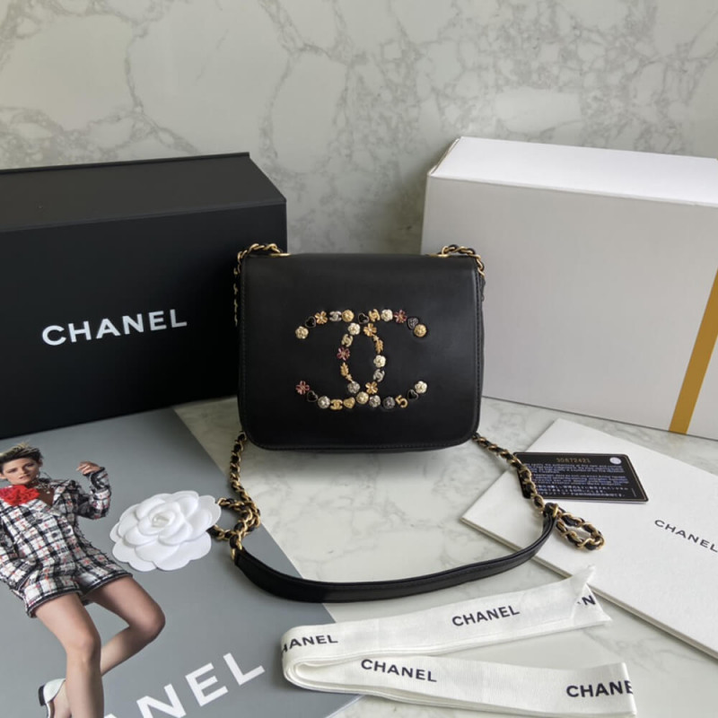 Wholesale Luxury Chanel Studded Cc Detail Flap Bag As1181 - Image 7