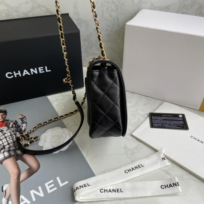 Wholesale Luxury Chanel Studded Cc Detail Flap Bag As1181 - Image 9