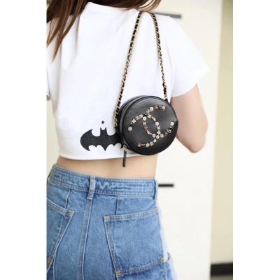 Alternative view of Wholesale Luxury Chanel Studded Cc Detail Round Bag As1180
