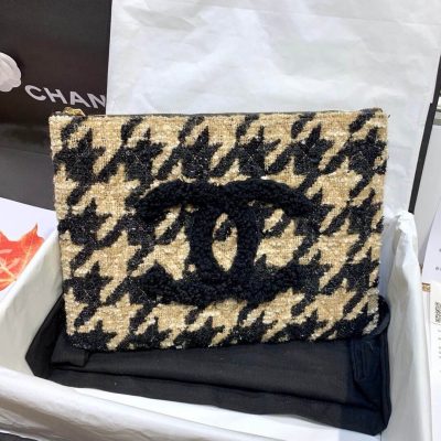 Alternative view of Wholesale Luxury Chanel Tweed Pouch Clutch Bag Ap0803