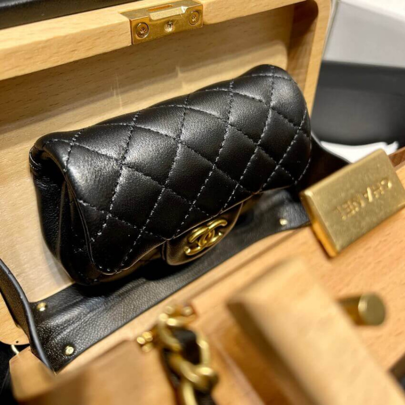 Wholesale Luxury Chanel Vanity Case Beech Wood As2926 Beige Black - Image 16