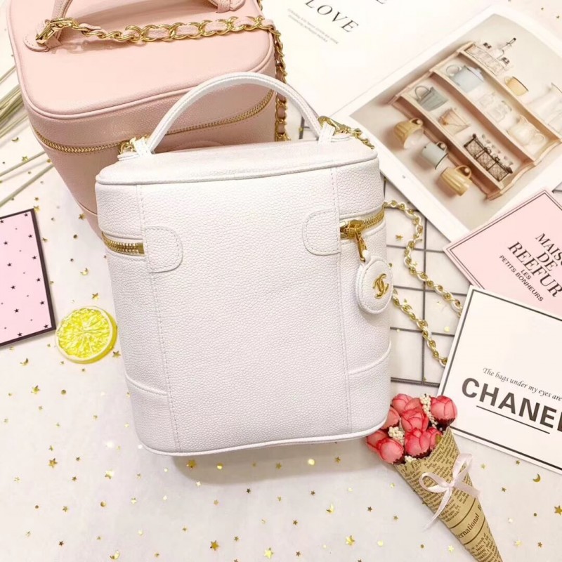 Wholesale Luxury Chanel Vintage Caviar Vanity Cosmetic Bag A12 - Image 2