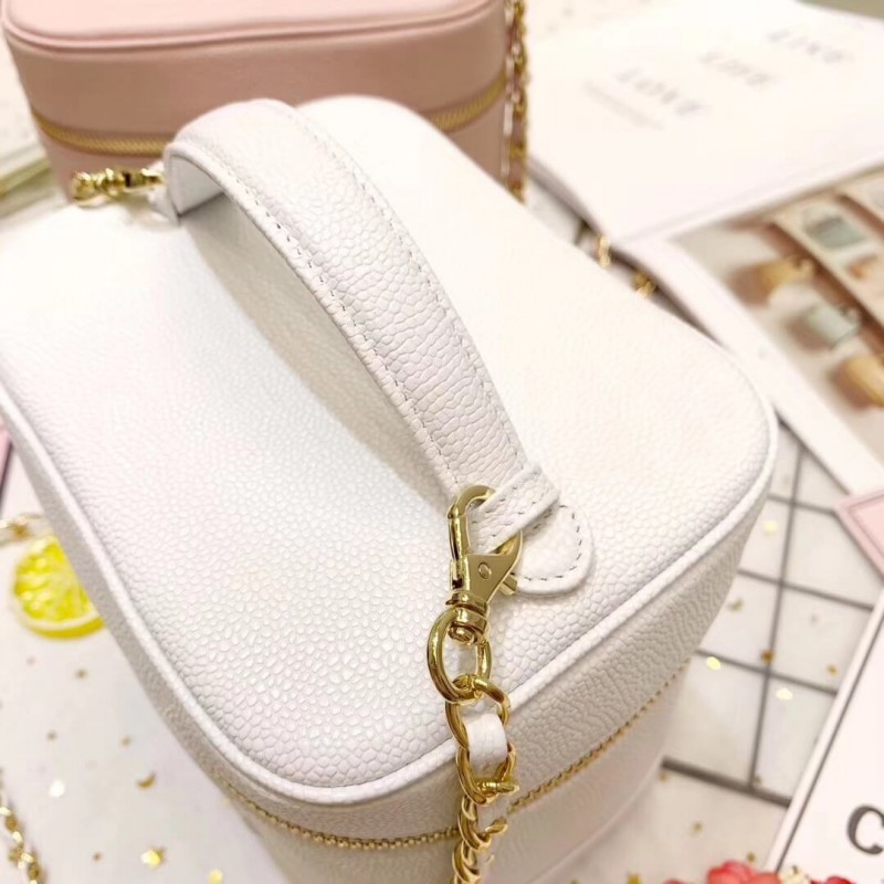 Wholesale Luxury Chanel Vintage Caviar Vanity Cosmetic Bag A12 - Image 4