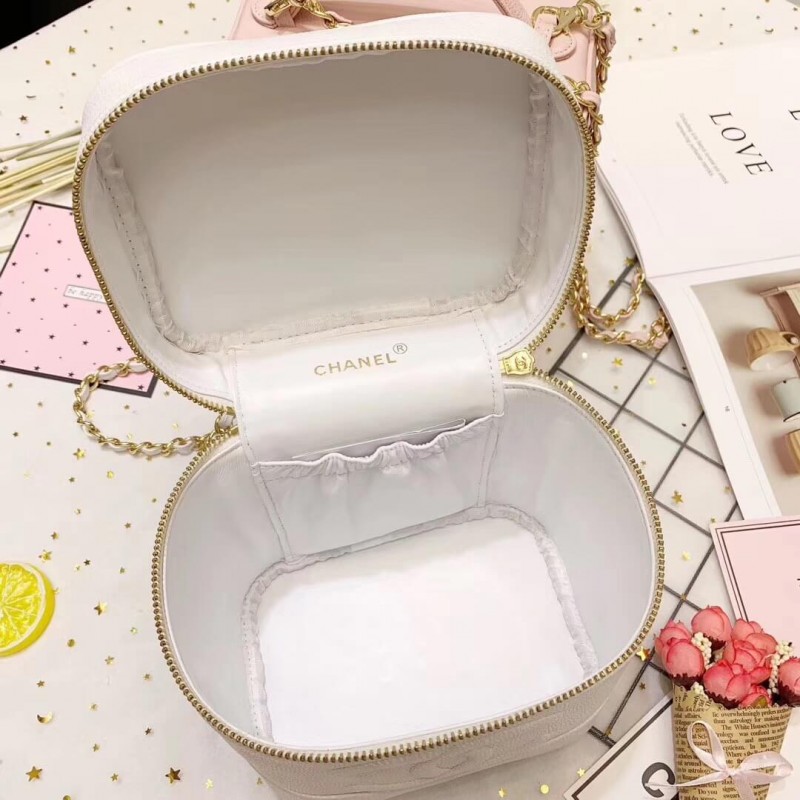 Wholesale Luxury Chanel Vintage Caviar Vanity Cosmetic Bag A12 - Image 8