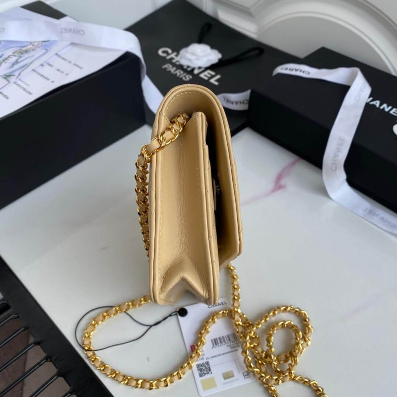 Wholesale Luxury Chanel Zirconium Crystal Cc Logo Wallet On Chain Ap1943 - Image 5