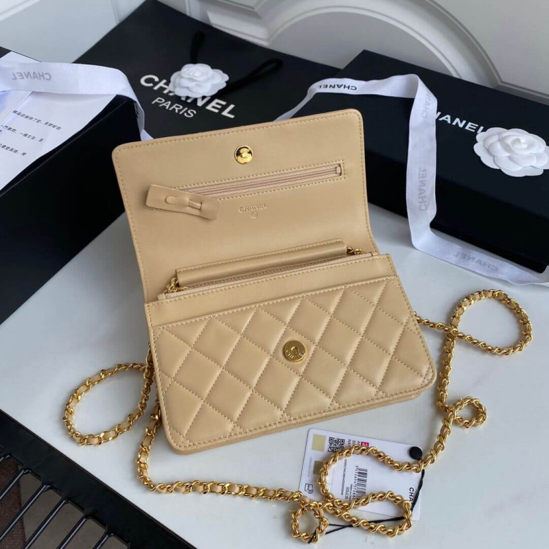 Wholesale Luxury Chanel Zirconium Crystal Cc Logo Wallet On Chain Ap1943 - Image 7