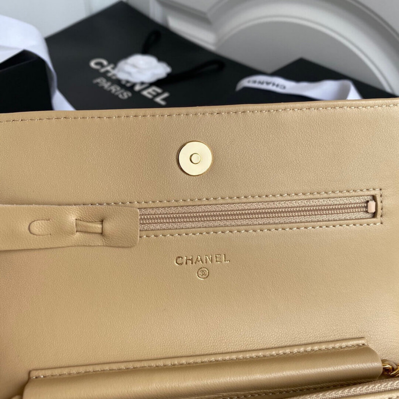 Wholesale Luxury Chanel Zirconium Crystal Cc Logo Wallet On Chain Ap1943 - Image 9