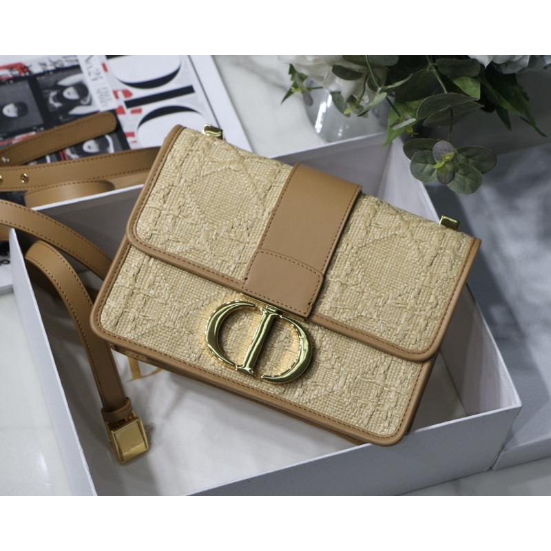 Wholesale Luxury Christian Dior 30 Montaigne Bag Natural Cannage Raffia M9203 - Image 2