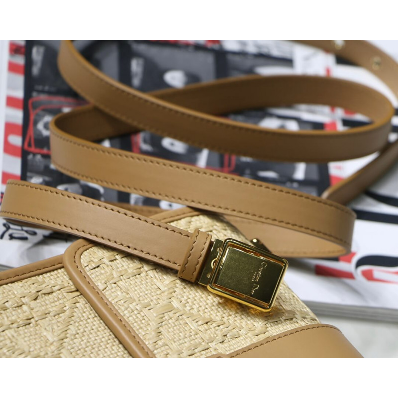 Wholesale Luxury Christian Dior 30 Montaigne Bag Natural Cannage Raffia M9203 - Image 13