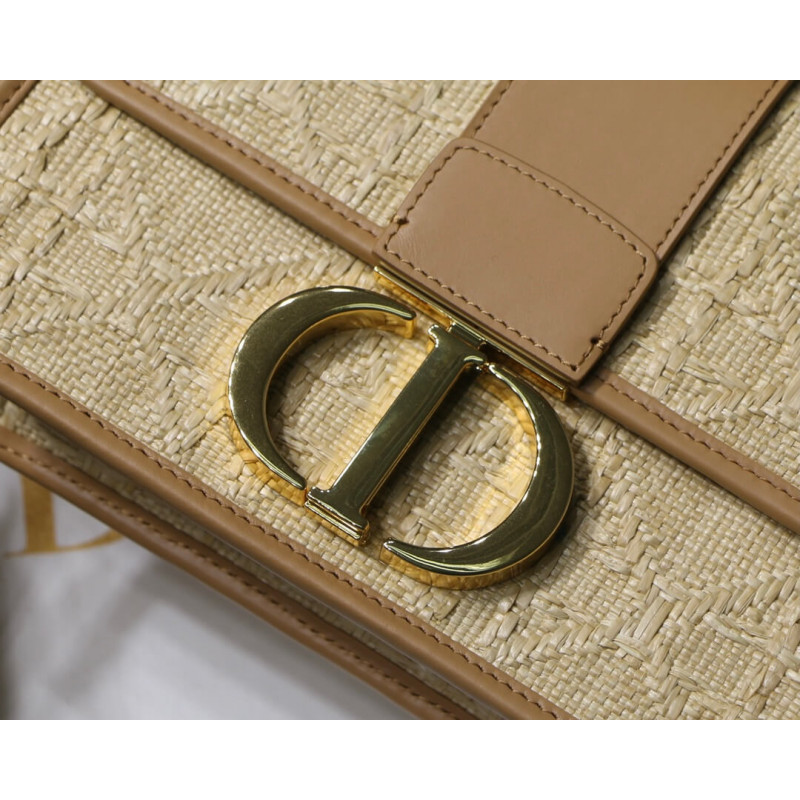 Wholesale Luxury Christian Dior 30 Montaigne Bag Natural Cannage Raffia M9203 - Image 3