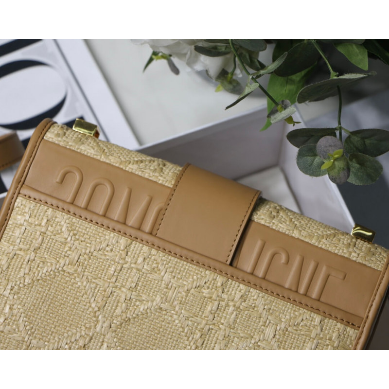 Wholesale Luxury Christian Dior 30 Montaigne Bag Natural Cannage Raffia M9203 - Image 5
