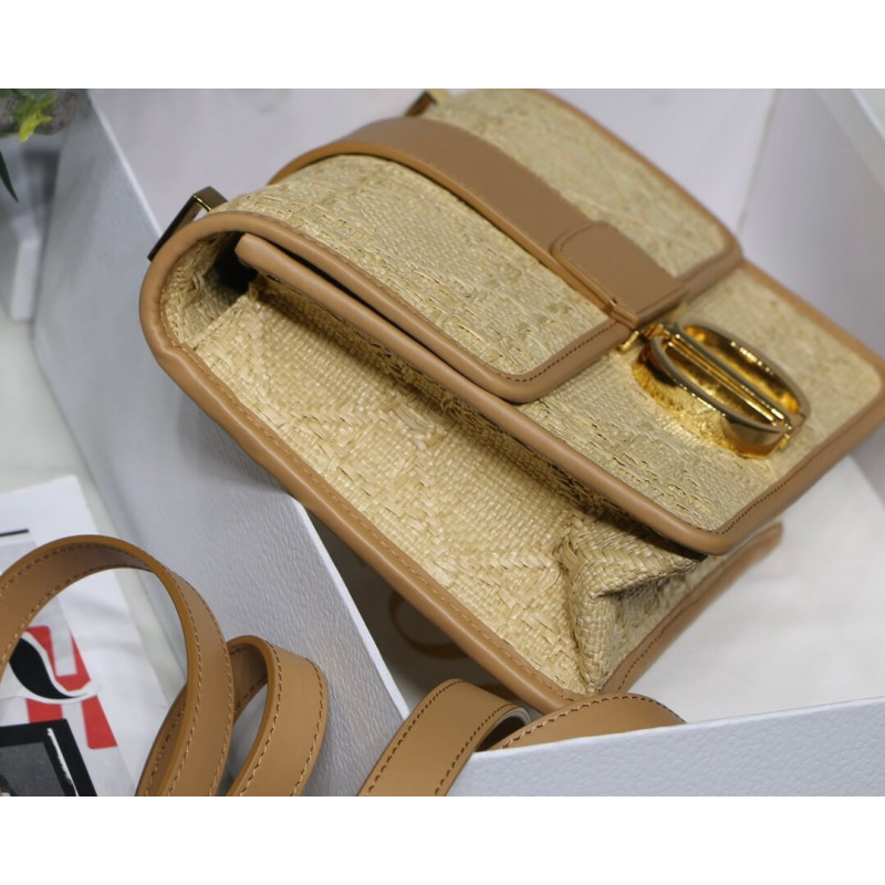 Wholesale Luxury Christian Dior 30 Montaigne Bag Natural Cannage Raffia M9203 - Image 6