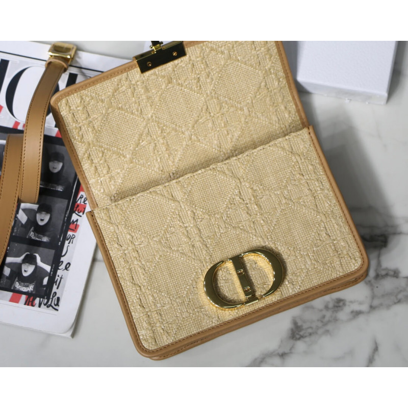 Wholesale Luxury Christian Dior 30 Montaigne Bag Natural Cannage Raffia M9203 - Image 9