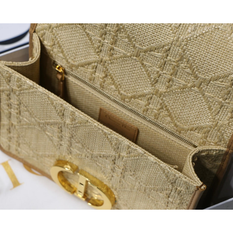 Wholesale Luxury Christian Dior 30 Montaigne Bag Natural Cannage Raffia M9203 - Image 10