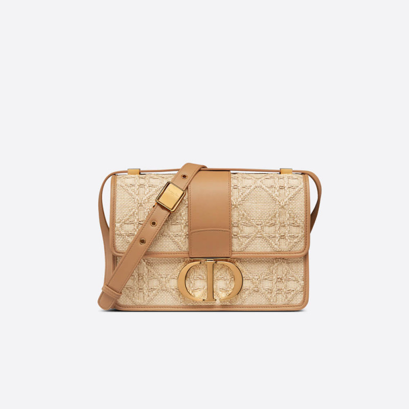Wholesale Luxury Christian Dior 30 Montaigne Bag Natural Cannage Raffia M9203